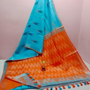 Bhagalpuri Handloom Pure Cotton Ikkat Saree for Women