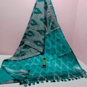 Bhagalpuri Handloom Pure Cotton Ikkat Saree for Women