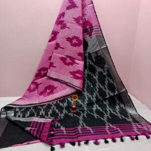 Bhagalpuri Handloom Pure Cotton Ikkat Saree for Women