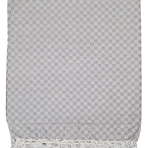 Bhagalpuri Chadar Small Checked 52×96 inch Grey