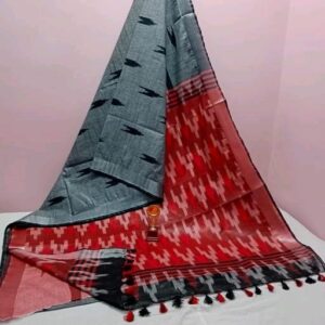 Bhagalpuri Handloom Pure Cotton Ikkat Saree for Women