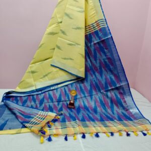 Bhagalpuri Handloom Pure Cotton Ikkat Saree for Women