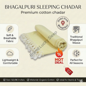Lucky Sleep Bhagalpuri Andi Chadar Double Thread 53 X 96 inch Lemmon