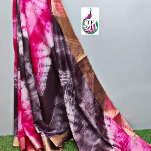 Bhagalpuri Handloom Cotton Shibori Print Saree for Women