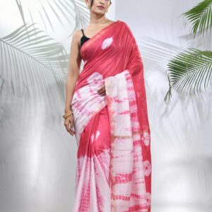 Bhagalpuri Handloom Cotton Shibori Print Saree for Women
