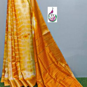Bhagalpuri Handloom Cotton Shibori Print Saree for Women