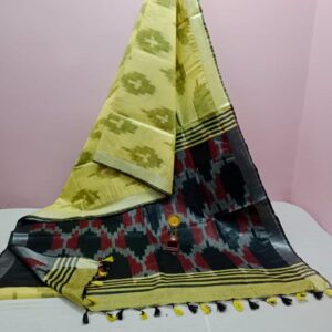 Bhagalpuri Handloom Pure Cotton Ikkat Saree for Women