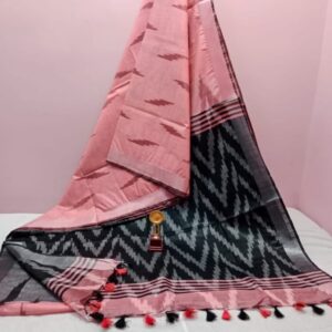 Bhagalpuri Handloom Pure Cotton Ikkat Saree for Women