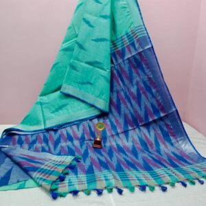 Bhagalpuri Handloom Pure Cotton Ikkat Saree for Women