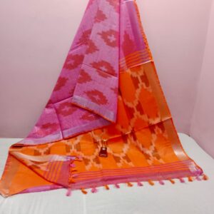 Bhagalpuri Handloom Pure Cotton Ikkat Saree for Women