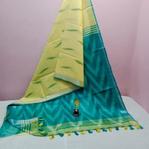 Bhagalpuri Handloom Pure Cotton Ikkat Saree for Women