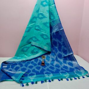 Bhagalpuri Handloom Pure Cotton Ikkat Saree for Women