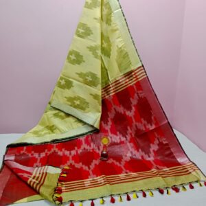 Bhagalpuri Handloom Pure Cotton Ikkat Saree for Women