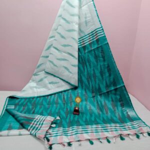 Bhagalpuri Handloom Pure Cotton Ikkat Saree for Women