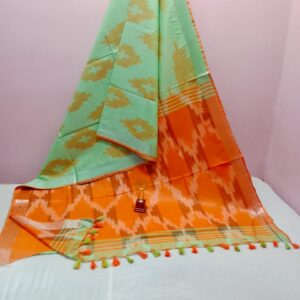 Bhagalpuri Handloom Pure Cotton Ikkat Saree for Women