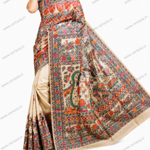 Home 38 pure-tussar-ghicha-silk-saree-madhubani