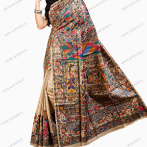 Home 36 pure-tussar-ghicha-silk-saree-madhubani